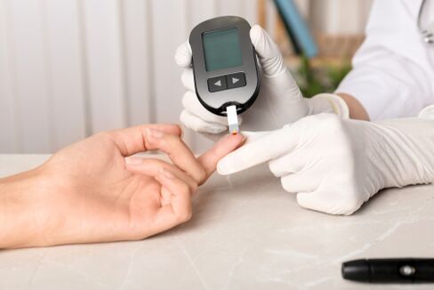 Amostragem de sangue para diabetes
